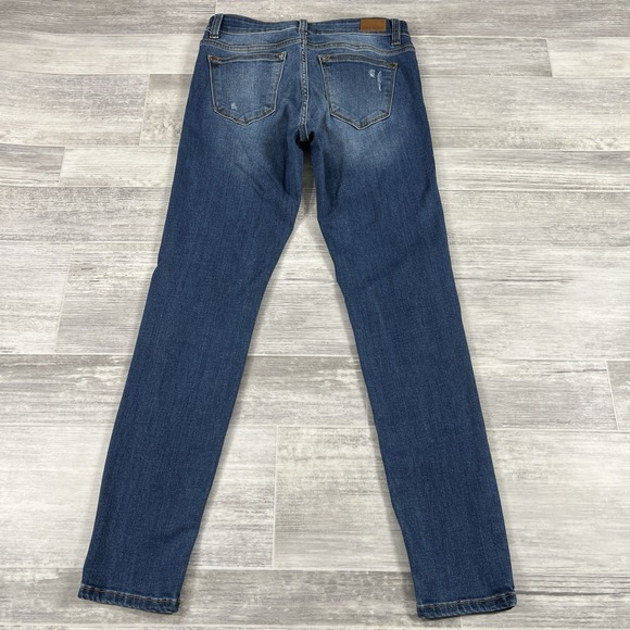 Judy Blue Pull on Skinny Jeans Women's 7/28 Blue Stretch Denim‎ High Rise USA - Picture 9 of 10